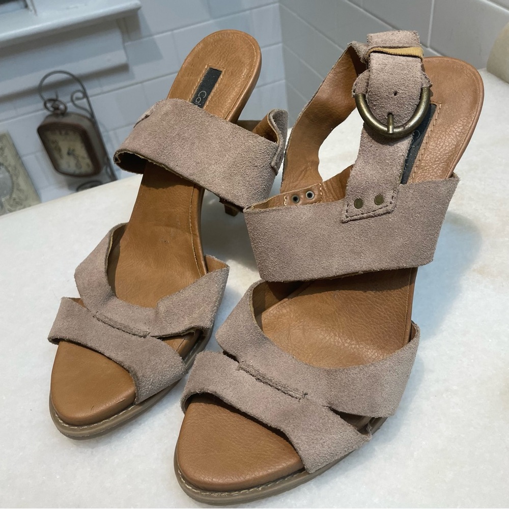 Calvin Klein Jeans Neutral Suede Women's Sandals